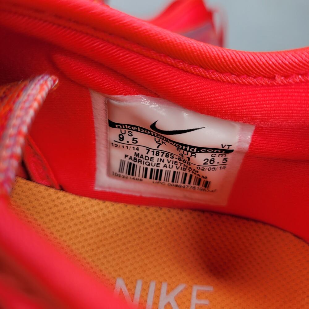 Nike Free TR Flyknit Pink Orange Training Running Shoes Women's US Size 9.5 - Picture 9 of 12